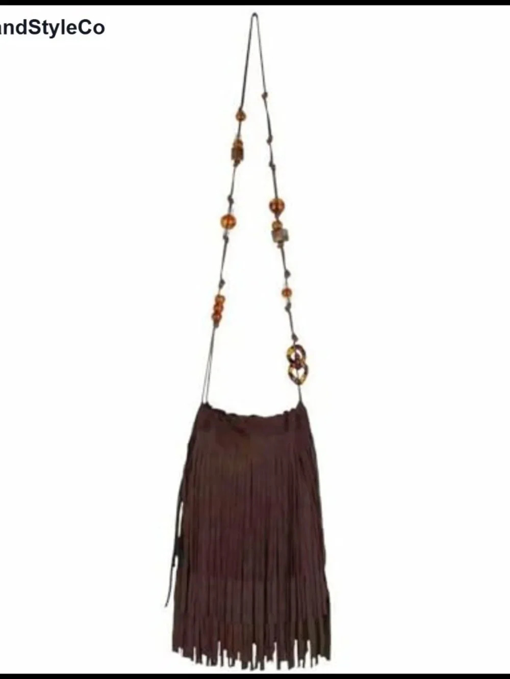 Boho Fringe Crossbody Bag with Beaded Strap and Tassels